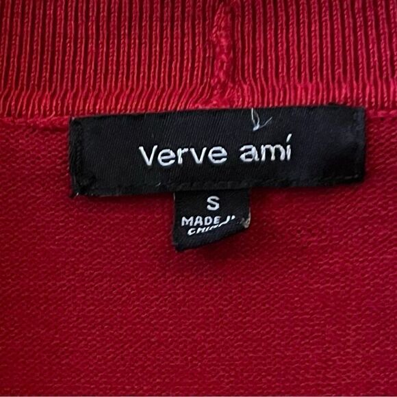 Verve Ami Shawl Collar Open Cardigan Sz S Red - Picture 4 of 8